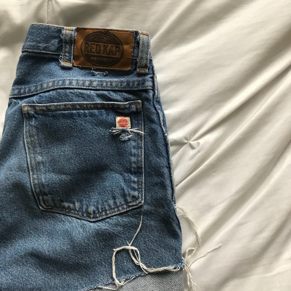 Vintage Distressed High-Rise Shorts